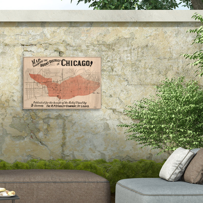 Marcus Jules Burnt District - Chicago, toile extérieure, H 12 po x l 19 po