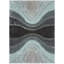San Francisco 3D Textured Light Blue/Black/Green Rug-62632476