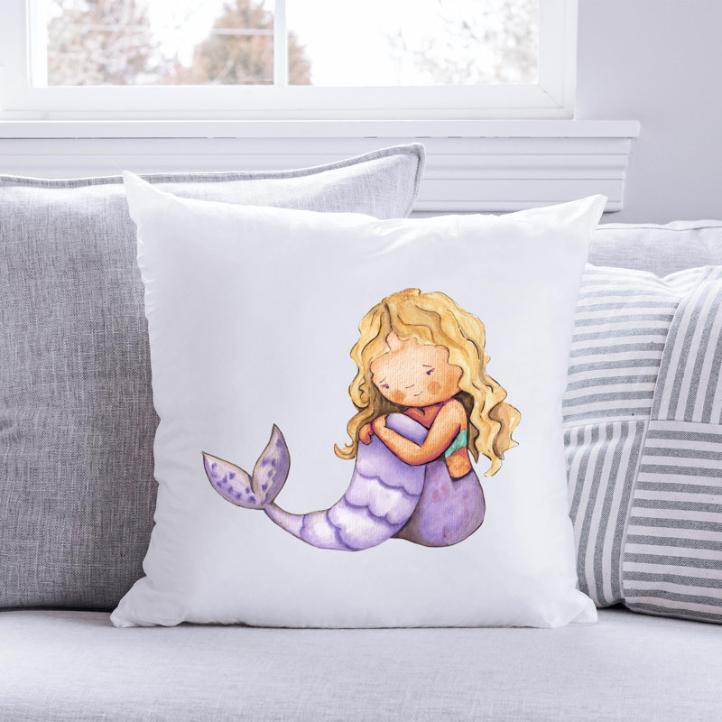 Nautical Sea Life_340 - Coussin décoratif avec coussin décoratif, H 14 po x l 14 po