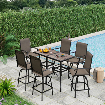 Alyne 6 - Person Patio Dining Set Square Table