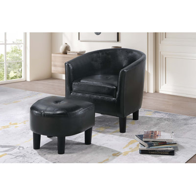 Fauteuil d'appoint Jacklyn avec repose-pieds