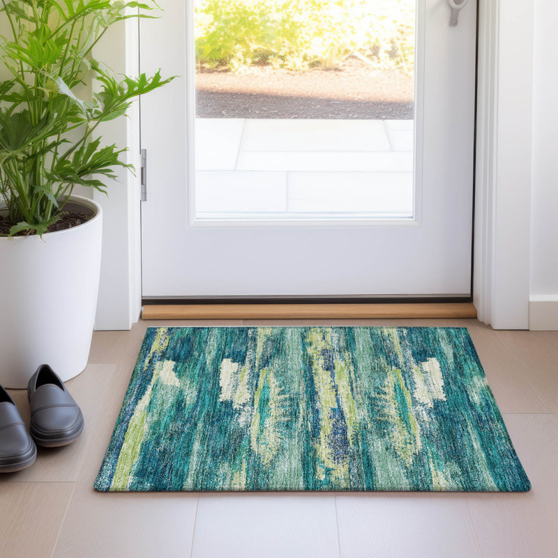 Tapis rectangulaire Aleighna avec envers antidérapant, Rectangle 1 pi 8 po x 2 pi 6 po