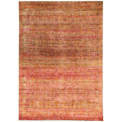 Orange Alchemy Transitional Silk Rug - 9'9" x 14'