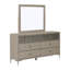 Commode Kaira 66 po, 6 tiroirs, métal texturé -111934049