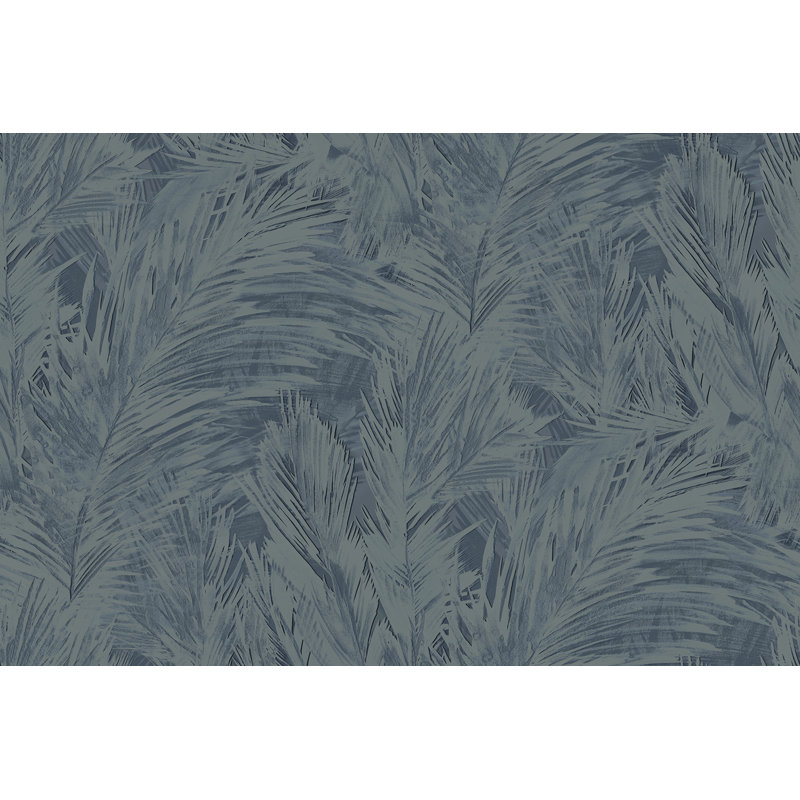 Papier peint floral Alisson, Bleu marine