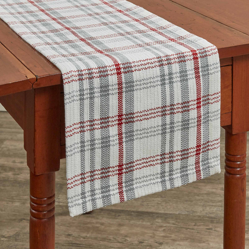 Gracie Oaks Farm Yard Table Runner - 36''L - Red, 36" x 13" 