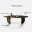 Oval natural luxury stone coffee table-106956209