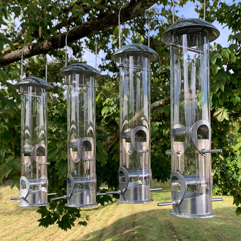 Gracehill Metal Hanging Tube Bird Feeder