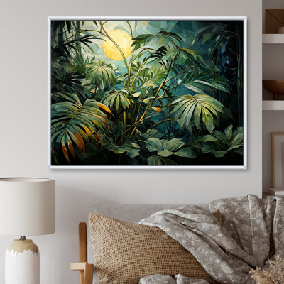 «Fantasy Jungle Plants Under Moonlight II», reproduction sur toile