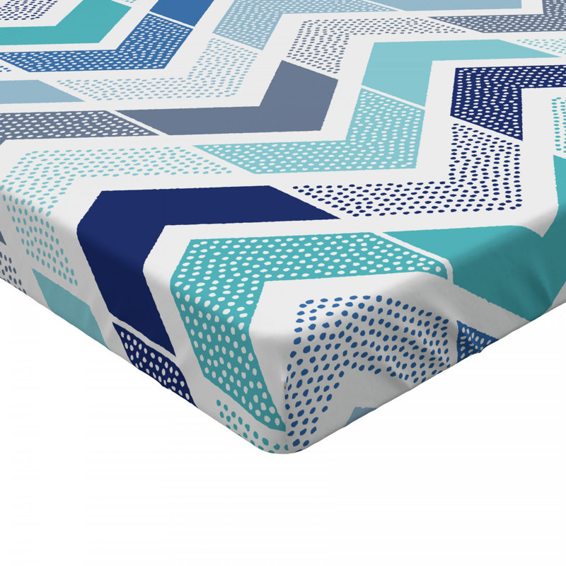 Chevron Microfiber Chevron Fitted Sheet, Queen Fitted Sheet