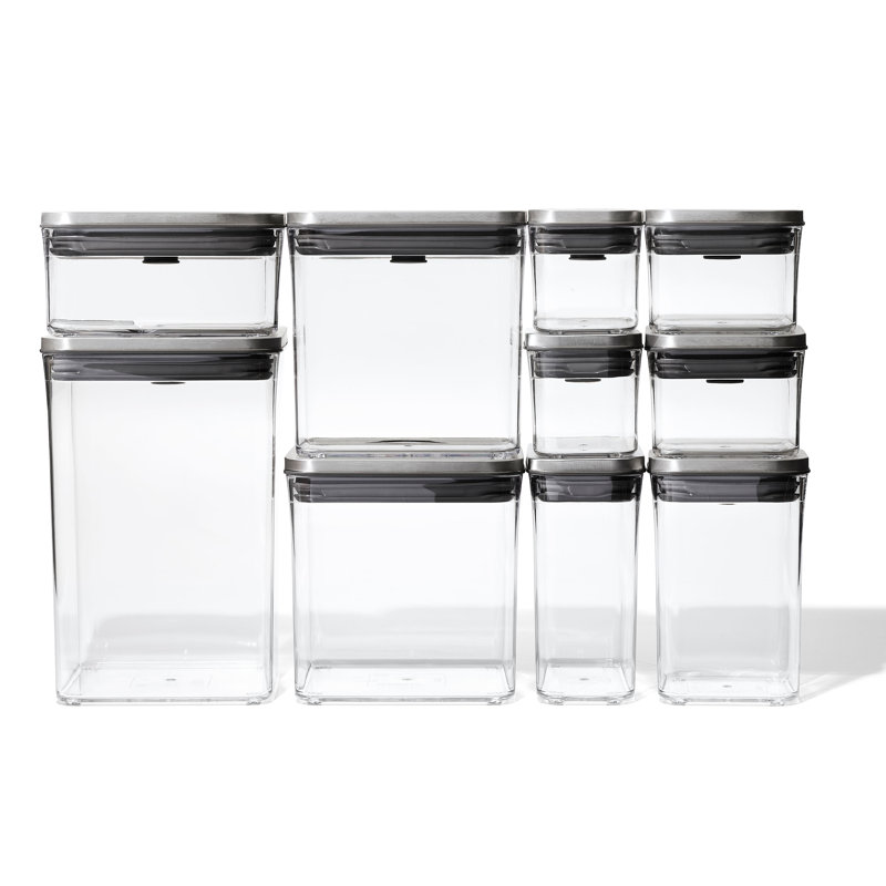 Steel 12 Container Food Storage Set