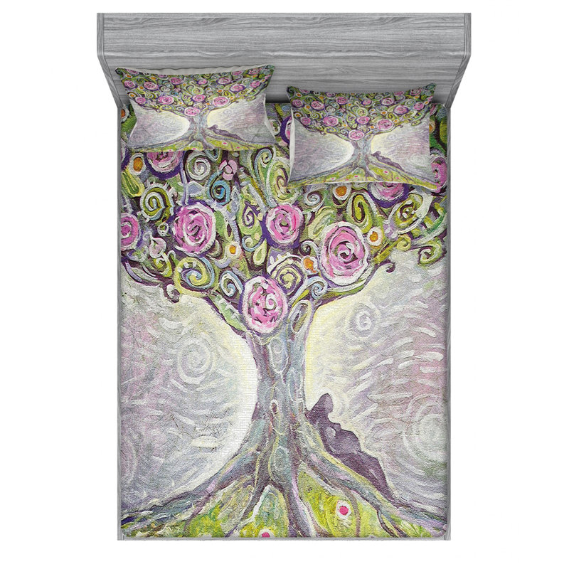 Microfiber Sheet Set, Queen Sheet Set with Fitted Sheet