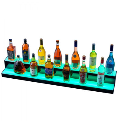 LED Lighted Liquor Bottle Display Bar Shelf RF & App Control 2-Step