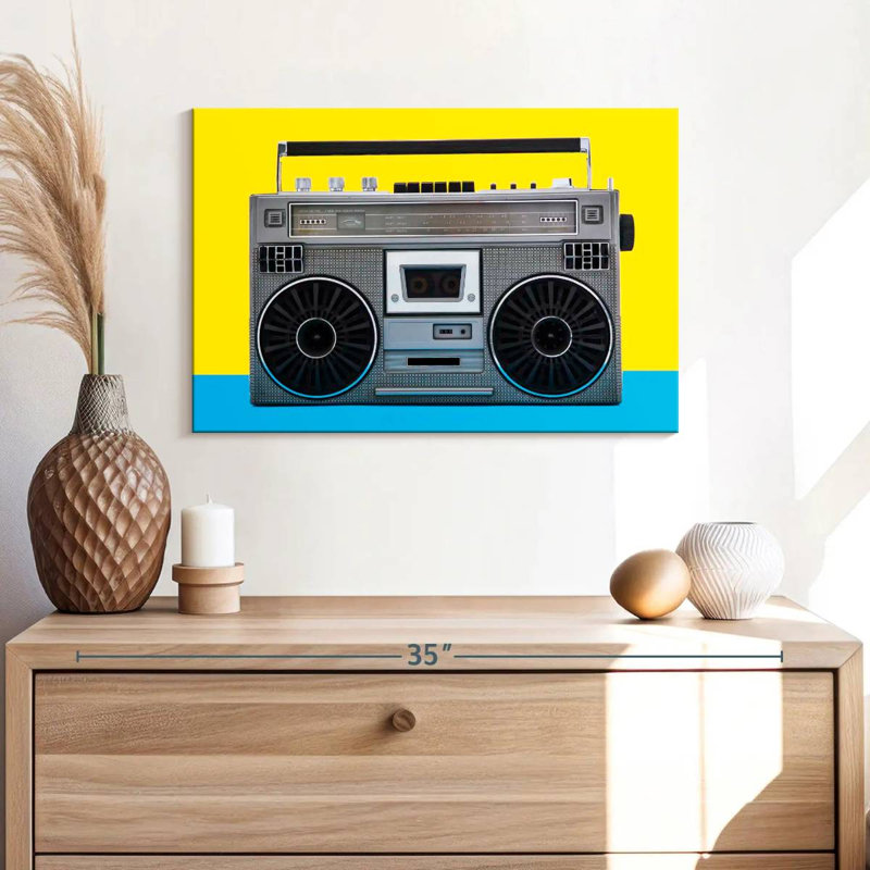 Abarca Retro Boombox, 16" H x 24" W