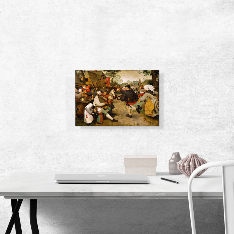 «Peasant Dance 1568» par Peter Bruegel l'Ancien, reproduction d'art sur toile tendue, H 12 po x l 18 po x 1,5 po