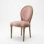 Amélie Oak Wood Velvet Oval-Back Dining Chair