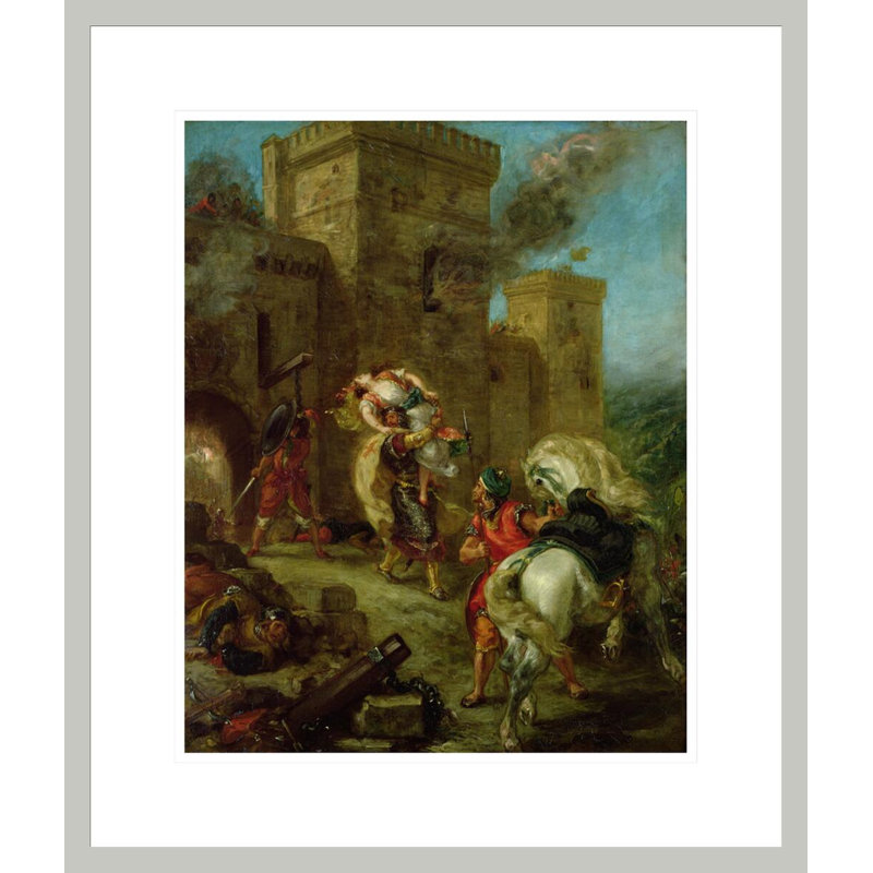 «Rebecca Kidnapped by the Templar Sir Brian de Bois-Guilbert» par Eugène Delacroix, impression giclée encadrée