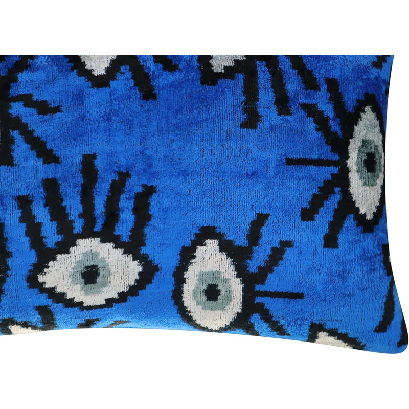 Velvet Rectangular Pillow Cover & Insert, Blue