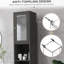 Armoire de rangement pour salle de bain avec miroir, armoire autoportante en bois avec tablettes réglables-972407634