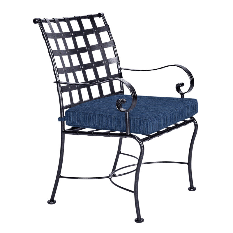 Classico Outdoor Dining Armchair, Graphite, Cast Lagoon