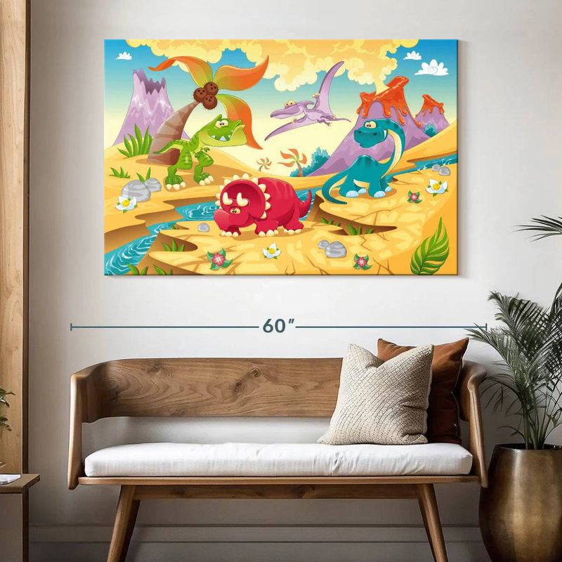 Caricature de dinosaures Ashelle, H 34 po x l 51 po