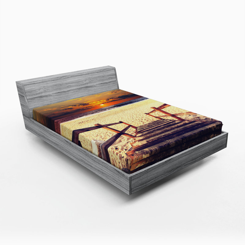 Beach Microfiber Fitted Sheet, Full Fitted Sheet