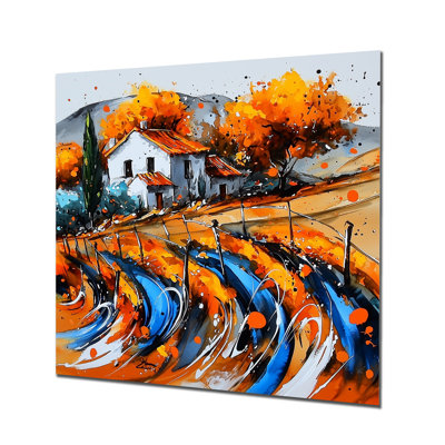 «Rolling Vineyard In Provence France I», impression sur métal traditionnelle
