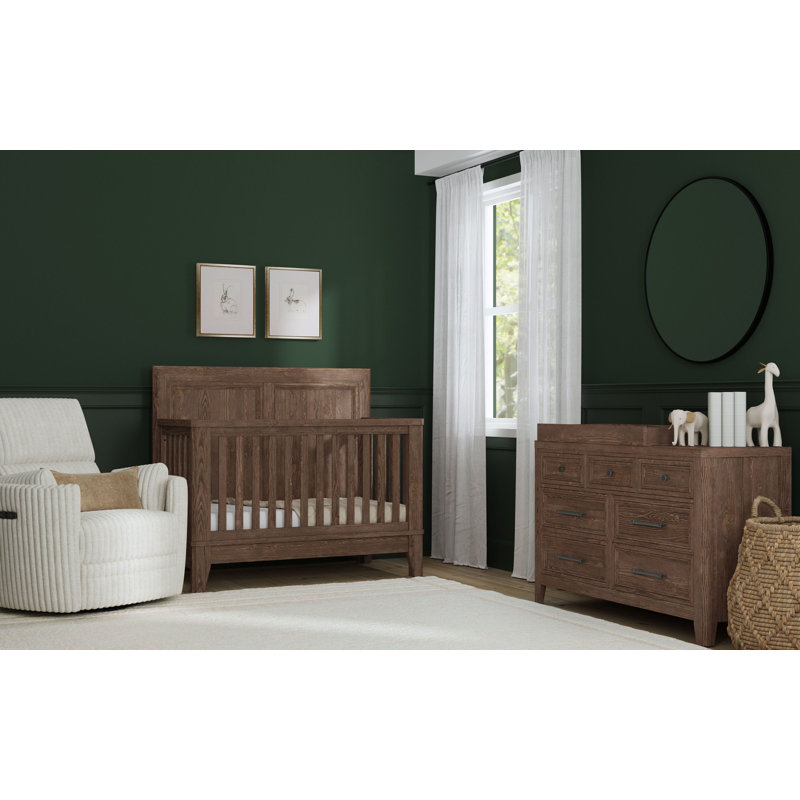 Lit de bébé convertible 4-en-1 Jemma, Brun récolte