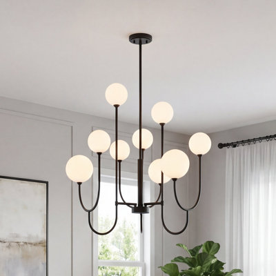 Huxley 9-Light Chandelier in Matte Black
