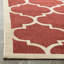 Tapis d'intérieur / extérieur à motif géométrique rouge / beige Arneshia-912009958