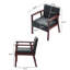  Fauteuil d'appoint en bois noir Pu