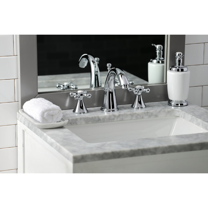 Robinet de salle de bain espacé Kingston, Chrome poli
