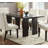 1Pc Dining Table Only Solid Wood Glass Insert Rectangle Table(Only Table)