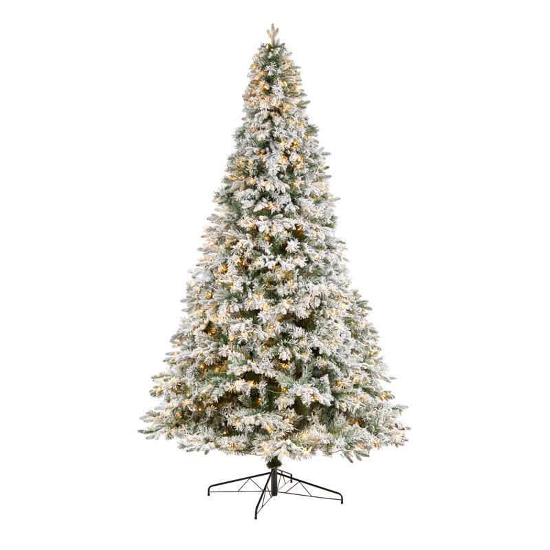 Lighted Artificial Pine Christmas Tree, 10' H