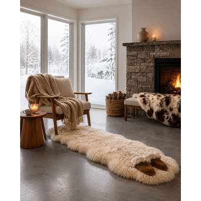 Tapis en peau de mouton véritable