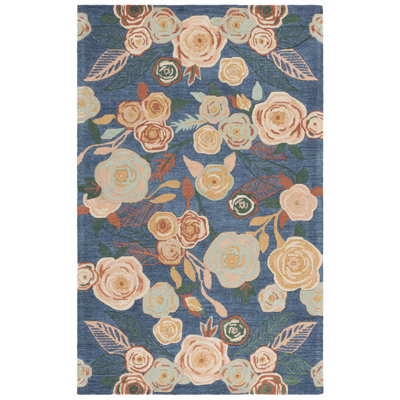 Jardin Hand Tufted Wool; Cotton Floral Indoor Rug