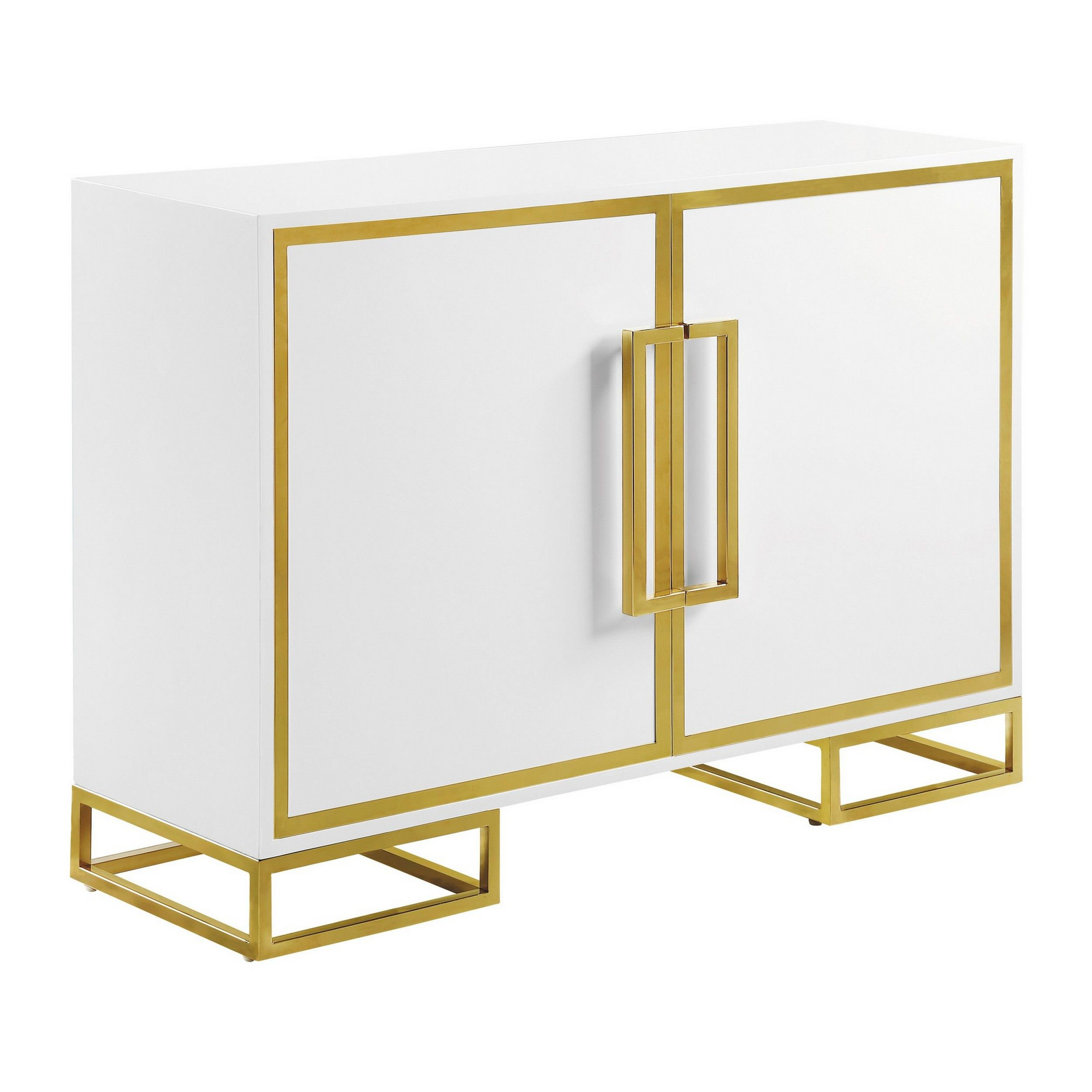 Mercer41 Synchrony White and Gold 2Door Accent Wayfair