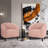 Hasting Upholstered Barrel Shaped Accent Chair Stylish Home Office Sofa Chair with comfy Seat and Backrest Perfect for Living Room Bedroom -96681681