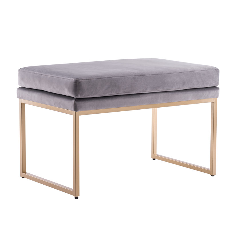 Shanta Upholstered Ottoman, Gray