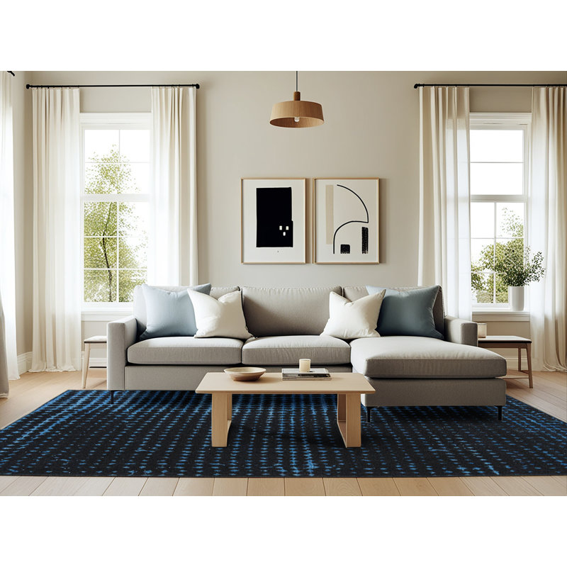 Tapis abstrait moderne 4645, Rectangle 6 pi x 9 pi