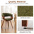 Modern Upholstered Dining Chairs, Green Fabric With Wooden Legs, Soft Padded Seat And Back, Scandinavian Kitchen And Dining Room Side Chairs​​-864837332-864837339