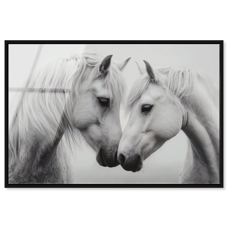 Twin Souls I Print by Oliver Gal, 17"H x 25"W, Black Floater Frame