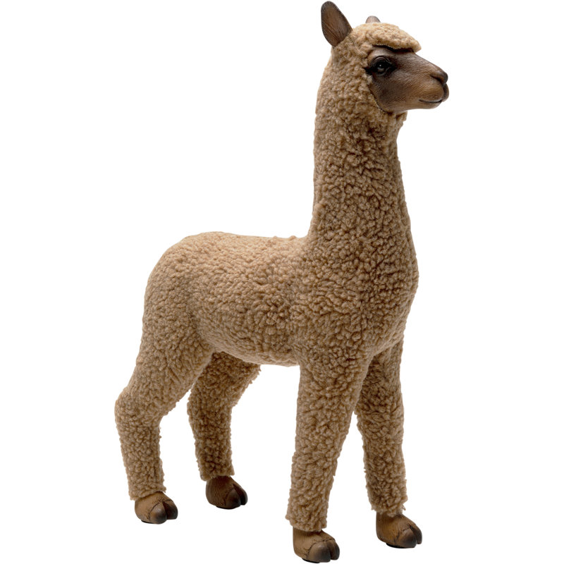 Decorative Happy Alpaca figurine, 37.5cm H x 26cm W x 9.2cm D