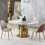 Ensemble de table de salle à manger, table ronde avec 4 chaises pour la salle à manger, cuisine