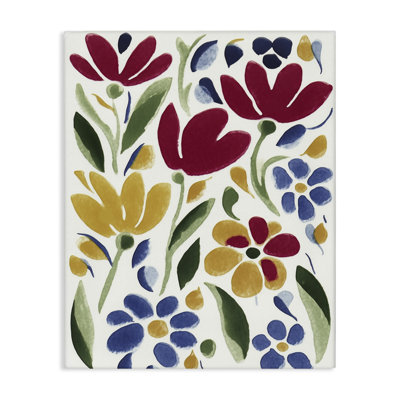 Fleurs primaires, toile par Annabelle Hall