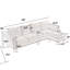 Banc modulaire beige à 4 compartiments moderne avec rangement For Living
