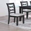 Mobilier de salle à manger 6 pièces gris foncé
