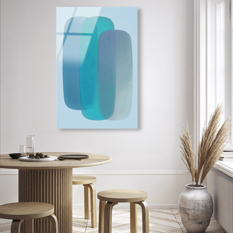 Teal Gradients Print by Oliver Gal, 15"H x 10"W, High-Gloss Acrylic Print