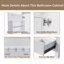 Meuble-lavabo 42 po sans lavabo, armoire de salle de bain multifonctionnelle avec portes et tiroir, cadre solide et panneau de fibres à densité moyenne (base seulement)