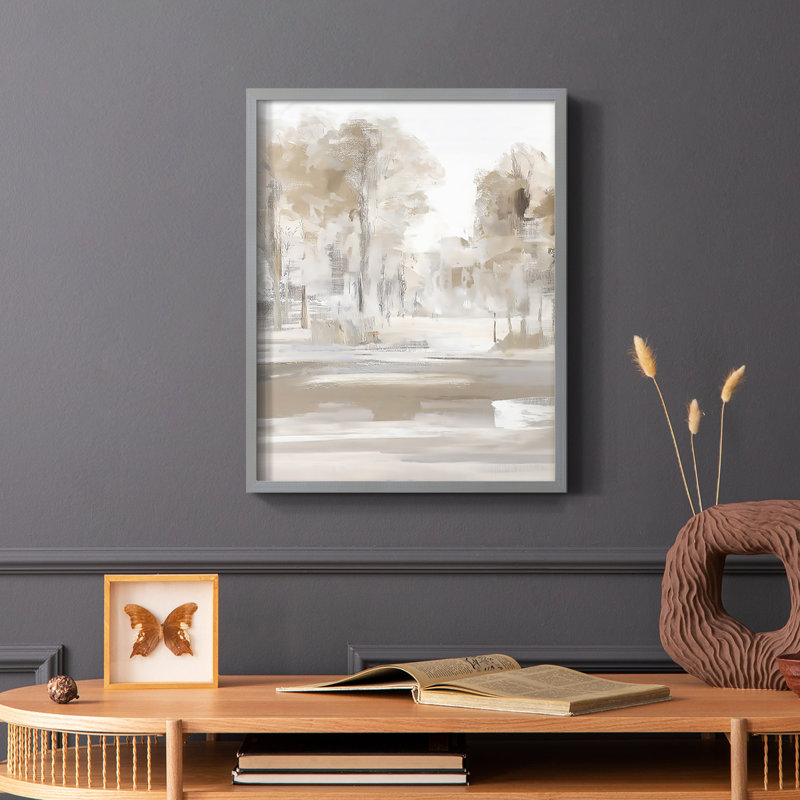 Paysages de la série VIII - reproduction encadrée de qualité supérieure - prête à être accrochée - aucun clou requis